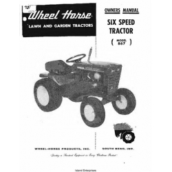 Wheel Horse 867 Lawn and Garden Tractors Six Speed Owners Manual
