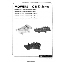 Wheel Horse C and D Series Mowers Lawn & Garden Tractors Parts Manual