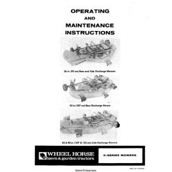 Wheel Horse C-Series Mowers Lawn & Garden Tractors Operating and Maintenance Instructions