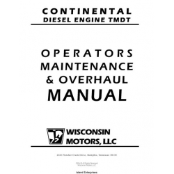 Wisconsin Continental Diesel Engine TMDT TTP10148 Operator's Maintenance & Overhaul Manual 2006
