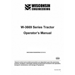 Wisconsin Engineering W-3669 Series Tractor Operator's Manual 2006