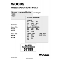 Woods 111830 Loader Mounting Part Number 57789 Instructions Manual 2001