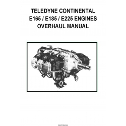 Continental Model E-165, E-185 AND E-225 Series Aircraft Engine Overhaul Manual X-30016_1970