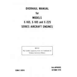 Continental Overhaul Manual X-30016 E-165, -185 & E-225