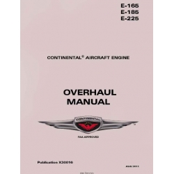 Continental Overhaul Manual E-165, E-185, E-225, X30016