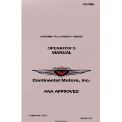 Continental Operator's Manual GO-300 2011  X-30021