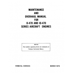 Continental Overhaul Manual X30022A O-470 & IO-470