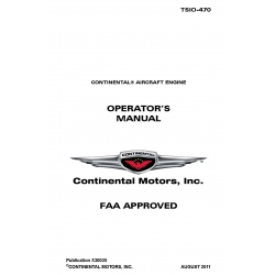 Continental  TSIO-470 Operators Manual 2011 X30035