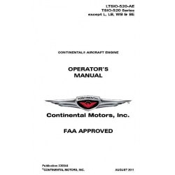 Continental Operators Manual TSIO-520- AE X30044