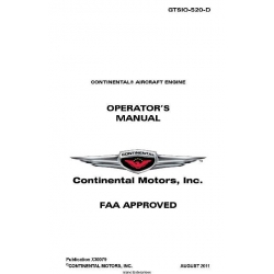 Continental Operators Manual GTSIO-520-D 2011 X30079