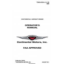 Continental Operators Manual TSIO-520-L & LB WB X30505
