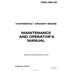 Continental Maintenance and Operators Manual TSIO-360 LB X30571