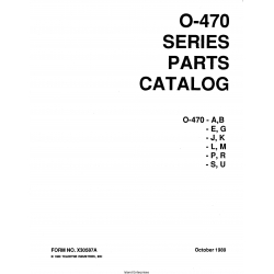 Continental Model O-470-A,B-E,G-J,K-L,M-P,R-S,U Series Parts Catalog X30587A