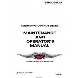 Continental Maintenance and Operators Manual  TSIOL-550-A X30601