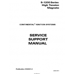 Continental S-1200 Series High Tension Magnetos Service Support Manual X42001-2