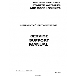 Continental Ignition/Starter Switches and Door Lock Kits Service Support Manual X43002-1