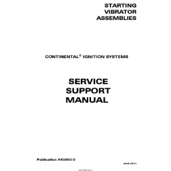 Continental Starting Vibrator Assemblies Service Support Manual X43003-2
