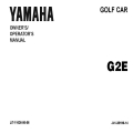 Yamaha Golf Car G2E 1987 Owner's Manual LIT-11626-06-56