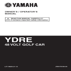 Yamaha YDRE 48 Volt 2012 Owner's Manual LIT-19626-21-12