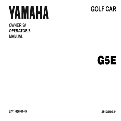 Yamaha Golf Car G5E 1992 Owner's Manual LIT-11626-07-49