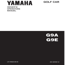 Yamaha Golf Car G9A, G9E 1995 Owner's Manual LIT-19626-00-56