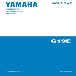 Yamaha Golf Car G19E 2002 Owner's Manual LIT-19626-00-76