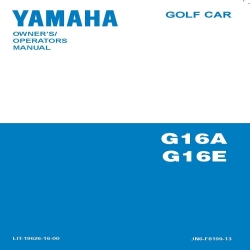 Yamaha Golf Car G16A, G16E 2000 Owner's Manual LIT-19626-16-00