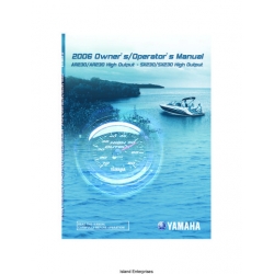 Yamaha AR239/ AR230 High Output - SX230/ SX230 High Output LIT-18626-06-82 Owner's & Operator's Manual 2005 - 2006