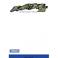 Yamaha Exciter 220 Jet Boat (EXT1100W) LIT-18626-03-18 Owner's Manual 1997