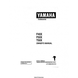 Yamaha F40X, F50X, T50X Outboard Motor LIT-18626-03-33 Owner's Manual 1998