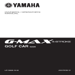 Yamaha G22A Golf Car G-max 4-Stroke Owner's Operator's Manual LIT-19626-16-04