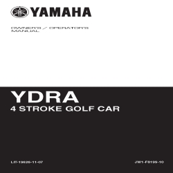 Yamaha YDRA 4-Stroke Golf Car Owner's Operator's Manual LIT-19626-11-07