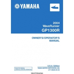 Yamaha GP1300R Wave Runner LIT-18626-05-55 Owner's & Operator's Manual 2003 - 2004