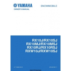 Yamaha RX10J/RX10SJ, RX10MJ/RX10MSJ, RX10RJ/RX10RSJ, RXW10J/RXW10SJ Snowmobile LIT-12628-02-33 Owner's Manual 2003