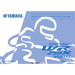 Yamaha WR 250X WR25XY(C) Motorcycle LIT-11626-22-63 Owner's & Maintenance Manual 2008