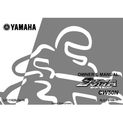 Yamaha ZUMA Sports Scoot CW50N Motorcycle LIT-11626-14-16 Owner's Manual 2000