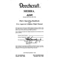 Beechcraft Sierra A24R Pilot's Operating Handbook and Airplane Flight Manual 169-590006-23A3