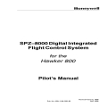 Honeywell SPZ-8000 Digital Integrated Flight Control System for the Hawker 800 Pilots Manual A28-1146-059-03