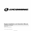 Lycoming TEO-540-A1A Engine Installation and Operation Manual IOM-TEO-540-A1A