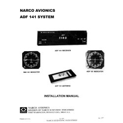 Narco Avionics ADF 141 System Installation Manual
