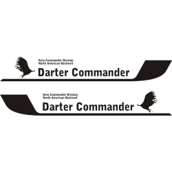 Darter Commander Aircraft Decal/Sticker 1 7/8''h x 12 1/4''w!