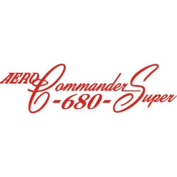 Aero-Commander Super 680 Aircraft Decal/Sticker 4''h x 14''w!