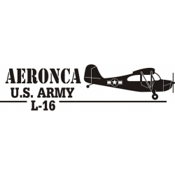 Aeronca L-16 Aircraft Logo,Decal/Sticker 3.25''h x 12''w!