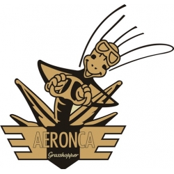 Aeronca Grasshopper Aircraft Logo/Decal 10''w x 9.5''h!