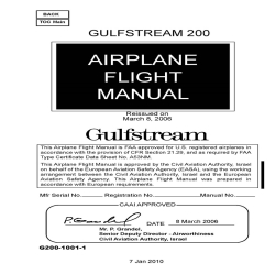 Gulfstream 200 Airplane Flight Manual G200-1001-1