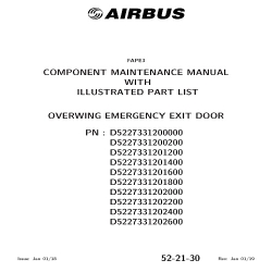 Airbus Component Maintenance Manual with Illustrated Part List D5227331200000