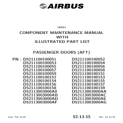 Airbus Component Maintenance Manual with Illustrated Part List D5211100100051