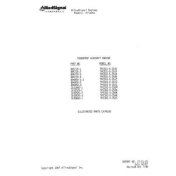 Garrett TPE331-5 Illustrated Parts Catalog GFG70-24 (72-01-25)