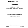  Beechcraft 125 series 1-1000, Hawker 800, 1000, 800XP, 850XP Aircraft Maintenance Manual AMM125/H-20