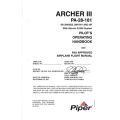 Piper Archer III PA-28-181 (SN 2843823,2881001 AND UP, With Garmin G1000 System) Pilot's Operating Handbook and Airplane Flight Manual VB-2749